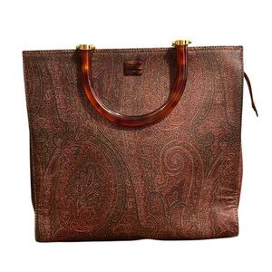 Etro vintage paisley handle bag
